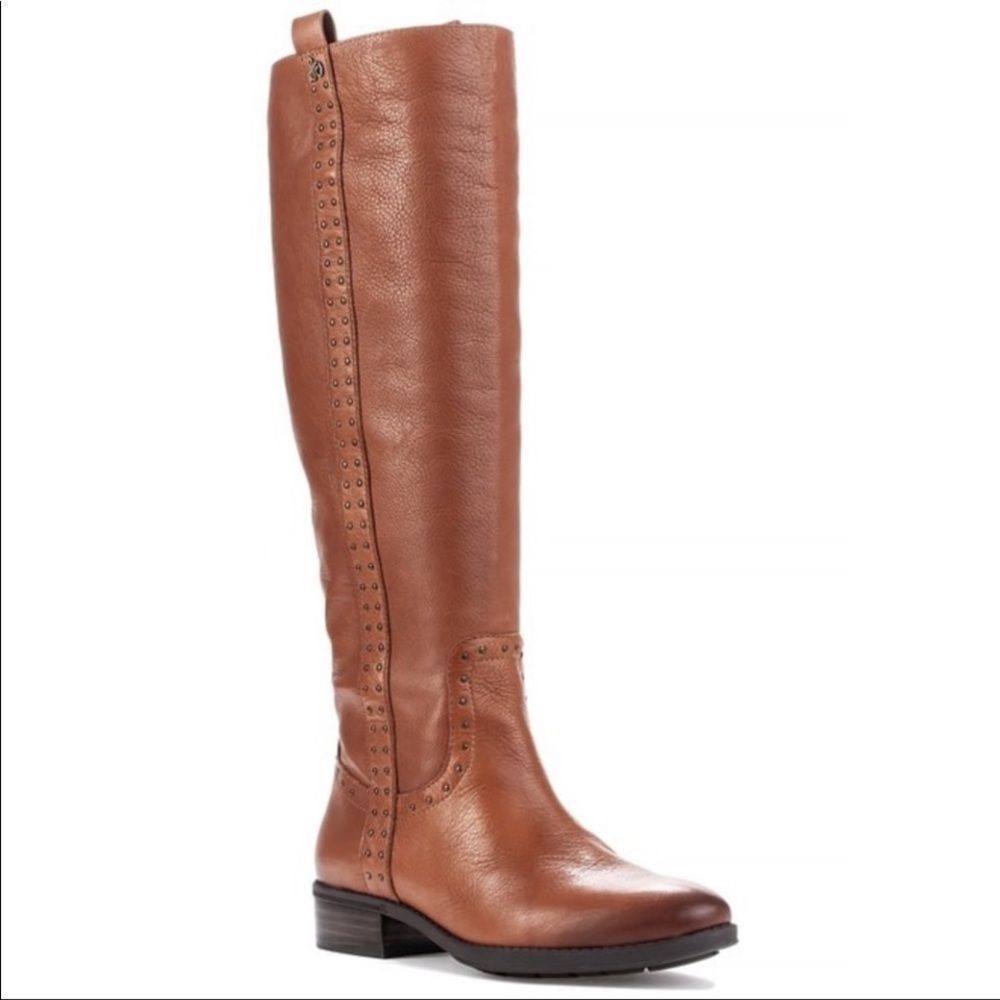 Sam Edelman Prina Brown Tan Leather Riding Boots